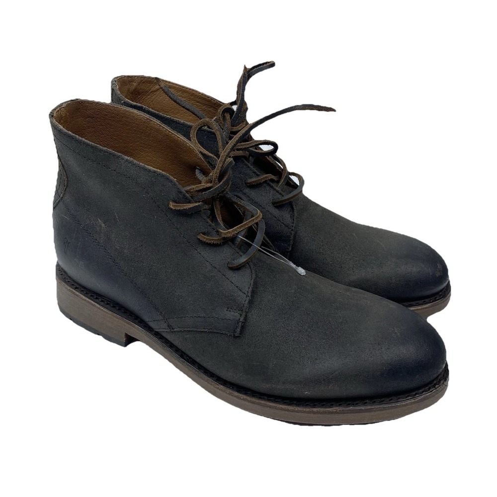 Frye Bowery Chukka Men's Ankle Leather Boots Size 9D Dark Brown‎ Lace Up